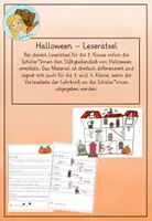 Vorschau - Arbeitsblätter - Halloween Gruselrätsel Lesespur für 2. Klasse - Deckblatt