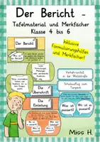 Vorschau - Präsentationen/Tafelbilder - Der Bericht - Tafelmaterial und Merkfächer - Deckblatt