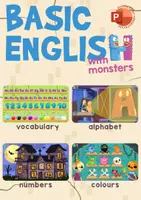 Vista previa - Unidades / Secuencias / Situaciones de Aprendizaje - Basic English with Monsters (PowerPoint) - Portada