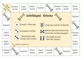 Vorschau - Spiele - Würfelspiel - SU - Gelenke 1 - Seite 1