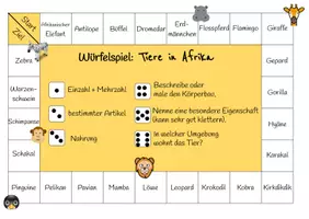 Vorschau - Spiele - Würfelspiel - SU - Tiere in Afrika - Seite 1