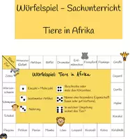 Vorschau - Spiele - Würfelspiel - SU - Tiere in Afrika - Deckblatt