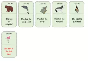 Vorschau - Spiele - I have... who has ... Wild animals Lesespiel - Seite 3