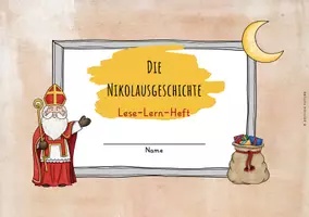 Vorschau - Mal- und Bastelvorlagen - Die Nikolausgeschichte - Lese-Lern-Heft - Seite 1