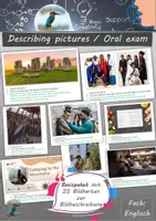 Vorschau - Merkblätter - Describing pictures / Bildbeschreibung ab Kl. 7 - Mündliche Prüfung Englisch (oral exam) – Training & Prüfung (Gesamtpaket mit 45 Bildkarten) - Seite 1