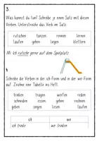 Vorschau - Arbeitsblätter - Verben üben für die 2. Klasse - Wochenhausaufgabe oder Übungsblätter - Seite 3