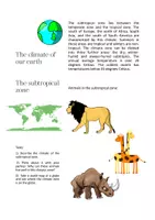 Vista previa - Hojas de trabajo - Hoja de trabajo: la zona climática subtropical (inglés) - Portada