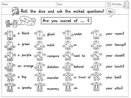 Vorschau - Spiele - Spooky Halloween Pizza Dice Game-Würfelspiel Freebie - Seite 1