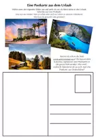 Vorschau - Arbeitsblätter - Eine Postkarte schreiben Kostenloses Unterrichtsmaterial Deutsch und Deutsch als Zweitsprache in der Grundschule - Deckblatt