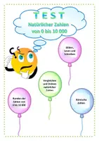 Vorschau - Arbeitsblätter - TEST - Natürlicher Zahlen von 0 bis 10 000 - Deckblatt