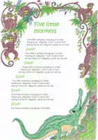 Vorschau - Arbeitsblätter - Poster Five little monkeys - Deckblatt