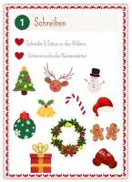 Vorschau - Arbeitsblätter - Weihnachten Aufgabenheft für die Grundschule – Arbeitsblätter ab Klasse 2 - Seite 1