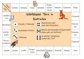 Vorschau - Spiele - Würfelspiel - SU - Tiere in Australien - Seite 1