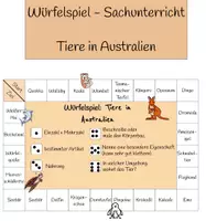 Vorschau - Spiele - Würfelspiel - SU - Tiere in Australien - Deckblatt
