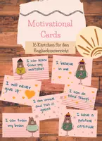 Vorschau - Poster - Motivationskärtchen für den Englischunterricht/Motivational Cards - Deckblatt