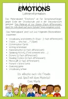 Vorschau - Unterrichtsreihen - Feelings, Emotions – Gefühle Englisch, Emotions Vocabulary, Wortschatz, Vokabeln, Speaking Activities | Arbeitsblätter, Bildkarten, Spiele, Materialpaket - Seite 1