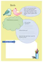 Vista previa - Hojas de trabajo - Hoja de trabajo: Descubre el mundo de las aves (inglés) - Portada
