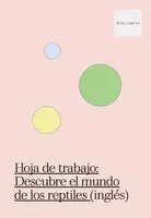 Vista previa - Manualidades / Dibujos para colorear - Hoja de trabajo: Descubre el mundo de los reptiles (inglés) - Portada