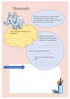 Vista previa - Hojas de trabajo - Hoja de trabajo: Descubre el mundo de los mamíferos(inglés) - página 1