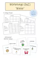 Vorschau - Spiele - Wörterbingo (DaZ) - Winter - Deckblatt