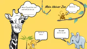 Vista previa - Hojas de trabajo - Mein kleiner Zoo - Inicio de la escuela con materiales alemanes - Portada