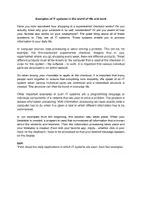Vista previa - Hojas de trabajo - Ejemplos de sistemas informáticos en el mundo de la vida y el trabajo (Inglés) - hoja de trabajo - página 3