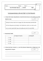 Vorschau - Arbeitsblätter - Editierbarer Leistungsnachweis in Deutsch: Die vier Fälle der Nomen (inklusive Lösung) - Seite 1