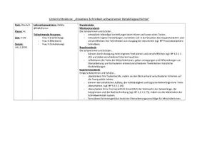 Vorschau - Stundenentwürfe - Unterrichtsbesuch Deutsch - Kreatives Schreiben (Grundschule) - Seite 1