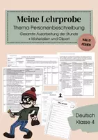Vorschau - Stundenentwürfe - Ausarbeitung Lehrprobe - Personenbeschreibung - Deckblatt