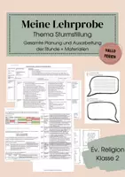 Vorschau - Stundenentwürfe - Ausarbeitung Lehrprobe - Sturmstillung (Ev.Religion) - Deckblatt