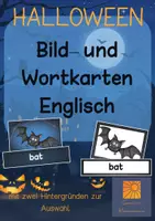 Vorschau - Bildkarten - Bild- und Wortkarten Halloween Englisch - Deckblatt