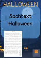 Vorschau - Text - Halloween Lesetext Sachtext Landeskunde - Deckblatt