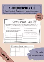 Vorschau - Arbeitsblätter - Compliment Call - Methode Classroom Management (Belohnung) - Deckblatt