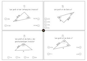 Vorschau - Arbeitsblätter - Trigonometrie an allgemeinen Dreiecken - Lochspiel # silvesterknaller - Seite 2