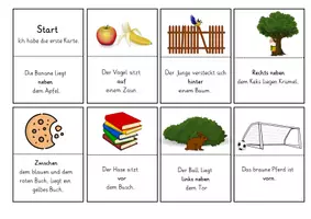 Vorschau - Spiele - "Ich habe- Wer hat?"- Präpositionen/ Lagebeschreibung - Seite 1