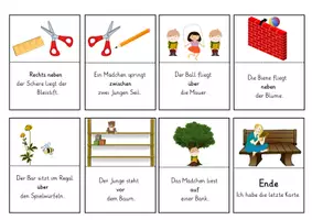Vorschau - Spiele - "Ich habe- Wer hat?"- Präpositionen/ Lagebeschreibung - Seite 3