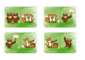 Vorschau - Spiele - Domino/Lesespiel mit Fuchs und Eule - Seite 2