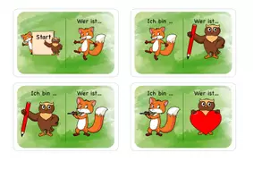 Vorschau - Spiele - Lesespiel mit Fuchs und Eule - Deckblatt