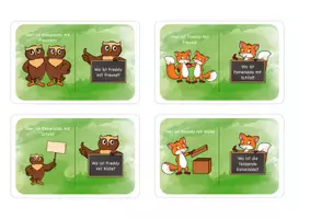 Vorschau - Spiele - Lesespiel mit Fuchs und Eule - Variante mit Schildern - Seite 2