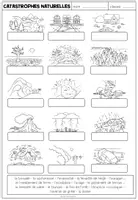 Vorschau - Arbeitsblätter - LES CATASTROPHES NATURELLES (Naturkatastrophen) - Bildwörterbuch (Französisch) - Seite 1