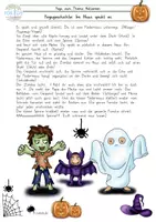 Vorschau - Lehrpläne/Lehrermaterial - Halloween Yogageschichte Im Haus spukt es - Seite 1