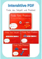 Vorschau - Interaktives Material - Interaktive PDF - Finde das Prädikat (und Subjekt) - Deckblatt