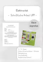 Vorschau - Stundenentwürfe - Strom Elektrizität LEDs Schriftliche Arbeit UPP Unterrichtsentwurf - Deckblatt