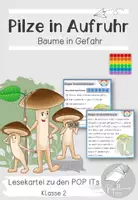 Vorschau - Fördermaterial/Inklusion - Pilze in Aufruhr | Lesekartei zu POP-ITs | Leseplopper| Klasse 2 - Deckblatt