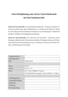 Vorschau - Stundenentwürfe - Unterrichtsentwurf Sachunterricht Fahrzeuge 2./ 3. Klasse - Seite 1