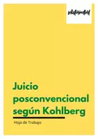 Vista previa - Hojas de trabajo - Juicio posconvencional según Kohlberg - Hojas de trabajo - Portada