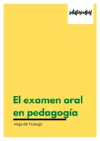 Vista previa - Hojas de trabajo - Die mündliche Prüfung in Pädagogik (Alemán) - Hojas de trabajo - Portada