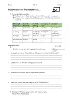 Vorschau - Arbeitsblätter - AB Präsentationen Freizeitaktivitäten - Deckblatt