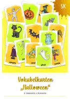 Vorschau - Bildkarten - Vokabelkarten "Halloween" - Deckblatt