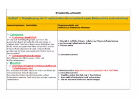 Vorschau - Stundenentwürfe - Fußball 1: Wiederholung der Grundtechniken - Seite 1